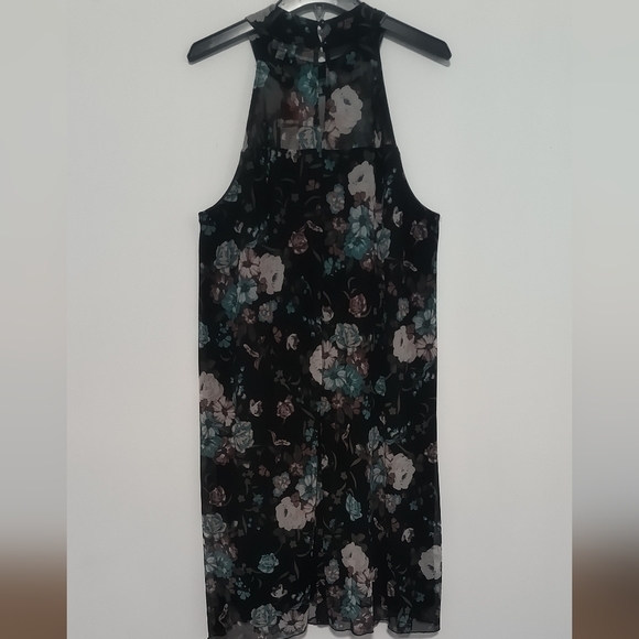 New Floral Mesh Halter Dress / Size 2X - Picture 1 of 9